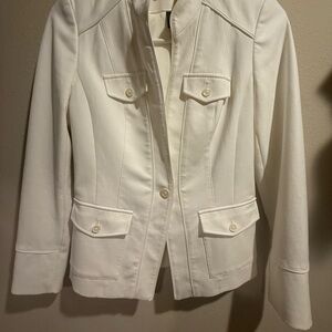 White House Black Market Classic White Blazer